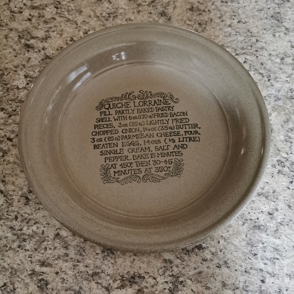 Vintage Moria Quiche Lorraine Stoneware Plate - Picture 1 of 6